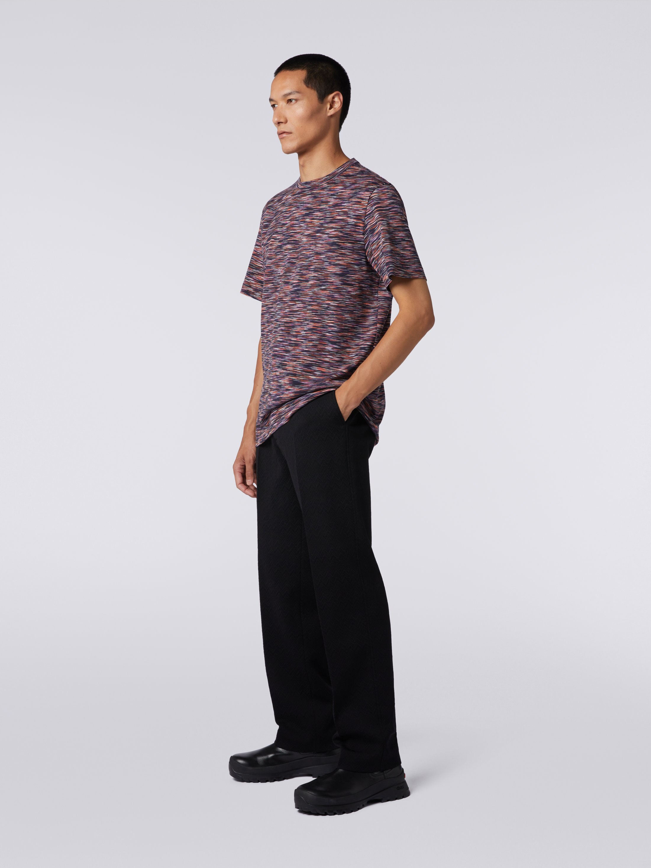 Slub cotton crew-neck T-shirt Multicoloured | Missoni