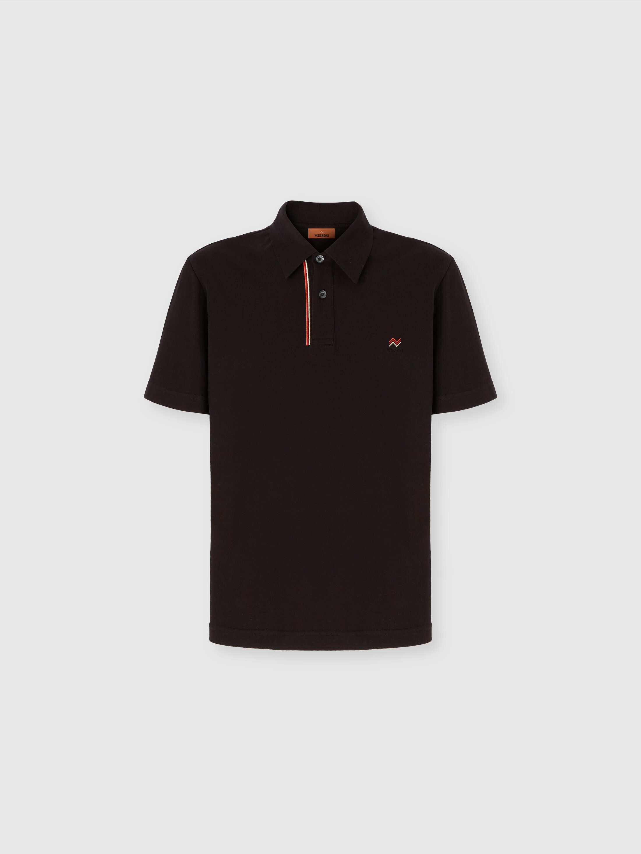 Tシャツ・カットソー MISSONI Embroidered cotton polo shirt Missoni Solid Color Cotton Piqué Polo Shirt With Zigzag