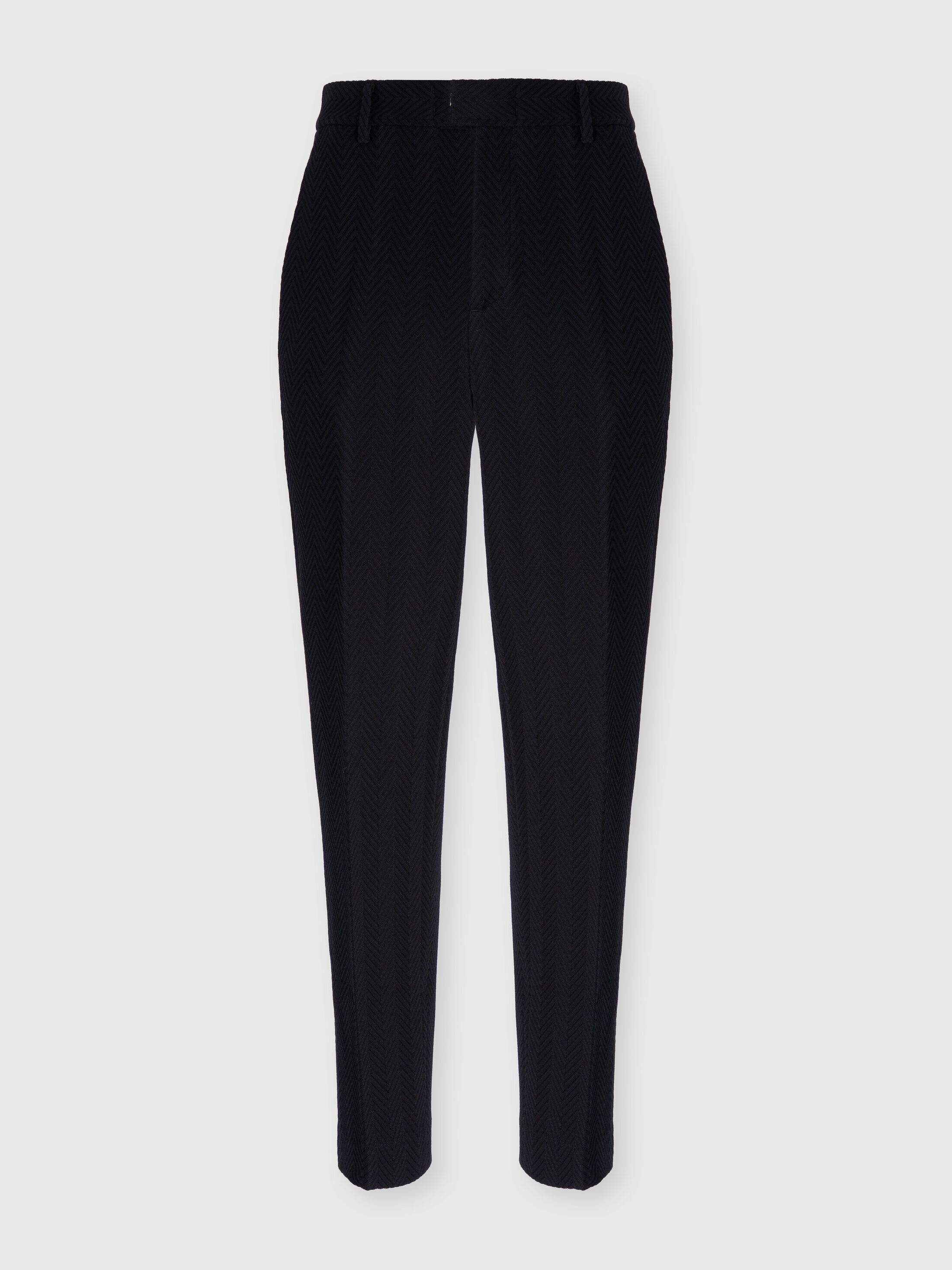Missoni Straight Pants With Zigzag Pattern In Black