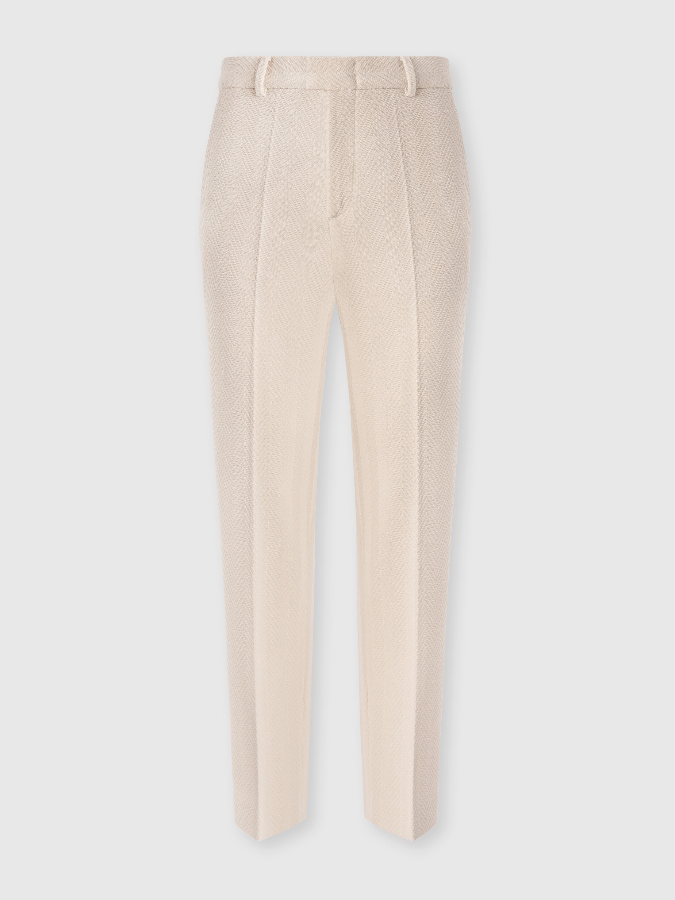 Missoni - Pantalon classique en coton et viscose motif zigzag ton sur ton Homme Beige Taille 52 890 €