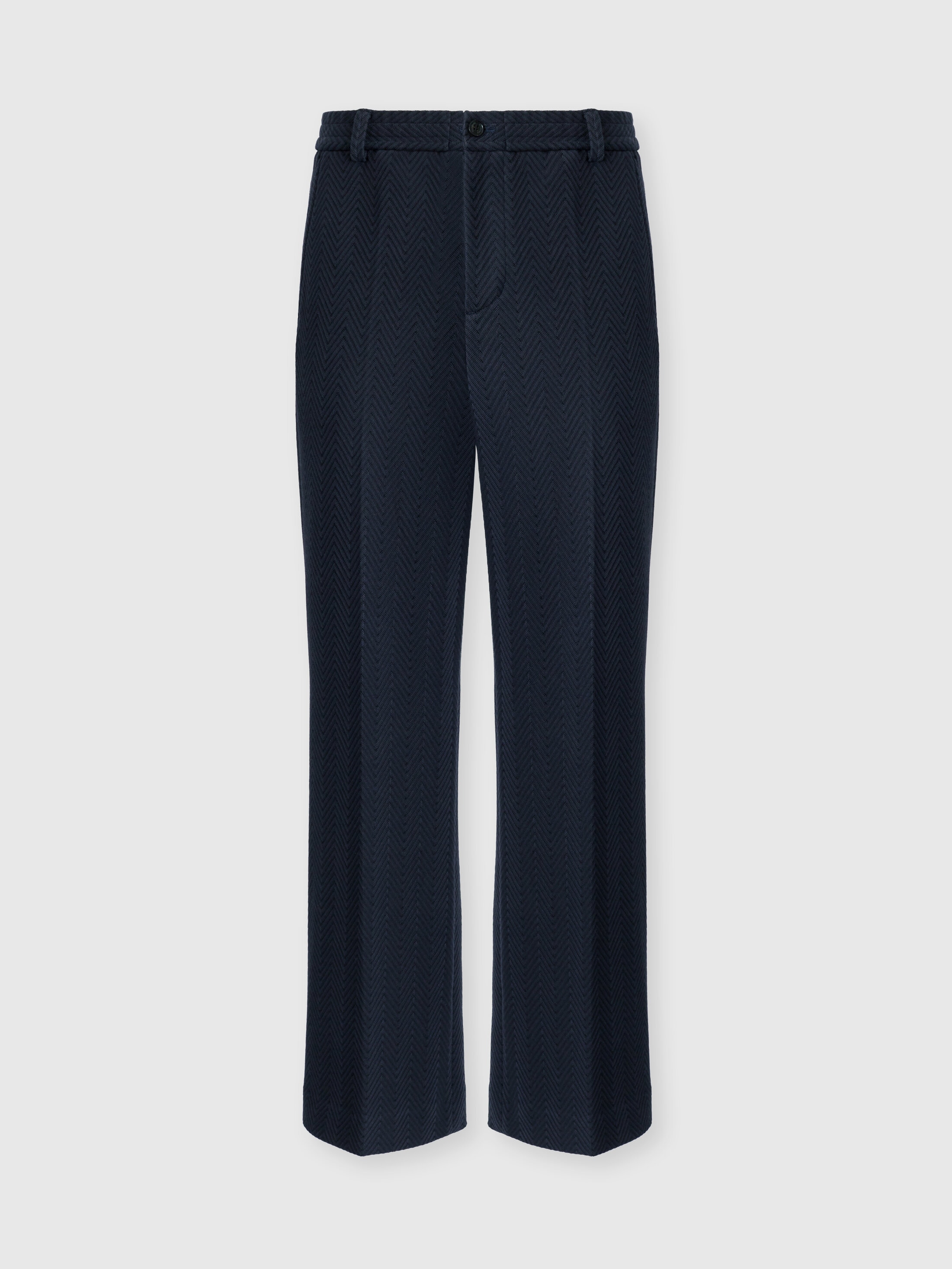 Missoni - Pantalon en coton et viscose chevron ton sur ton Homme Bleu Taille 50 990 €