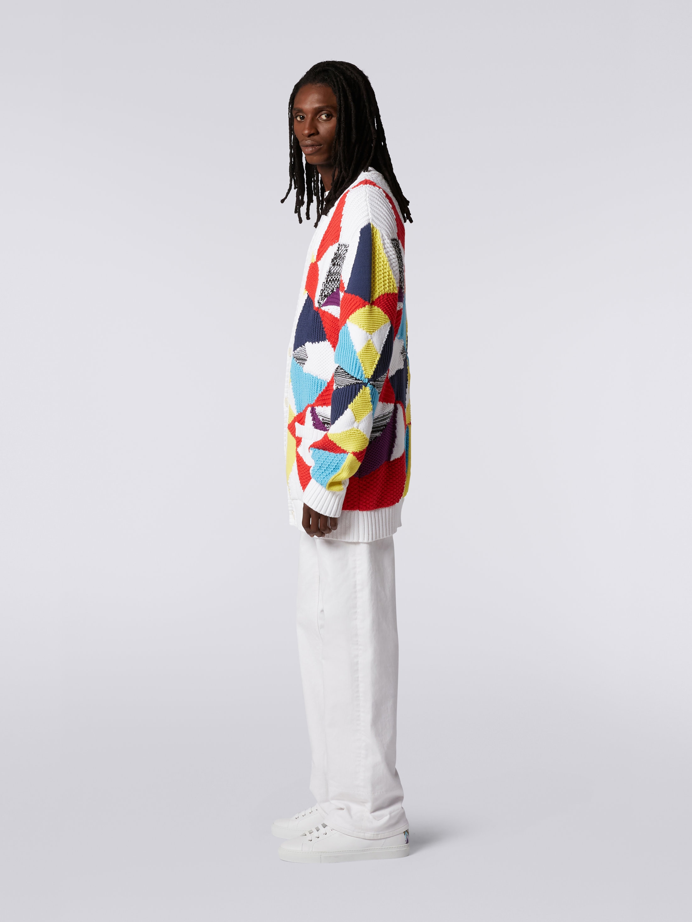 | Multicoloured intarsia Missoni multi-point cardigan details with Cotton blend