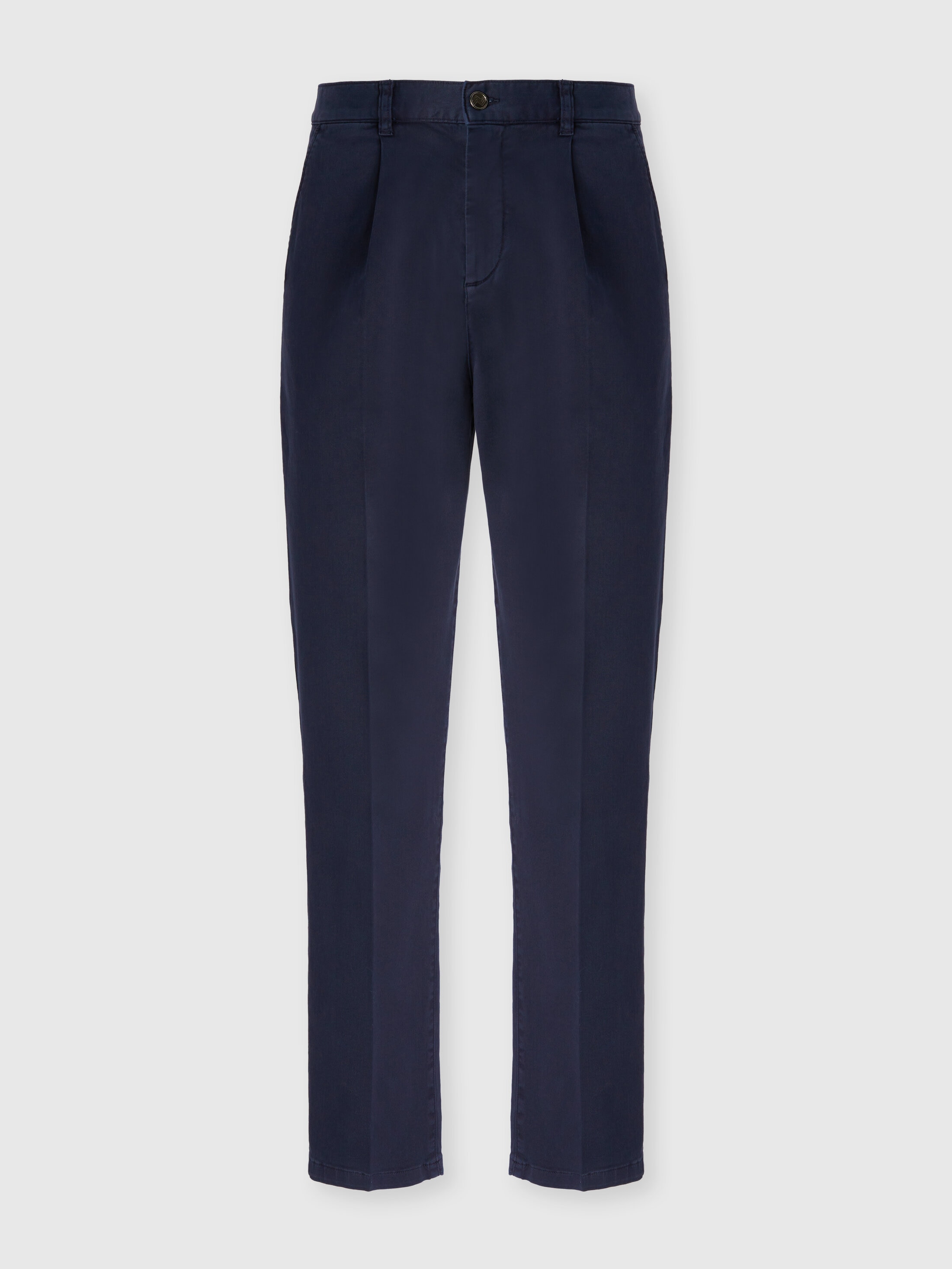 Missoni Embroidered-monogram Chino Pants In Blue