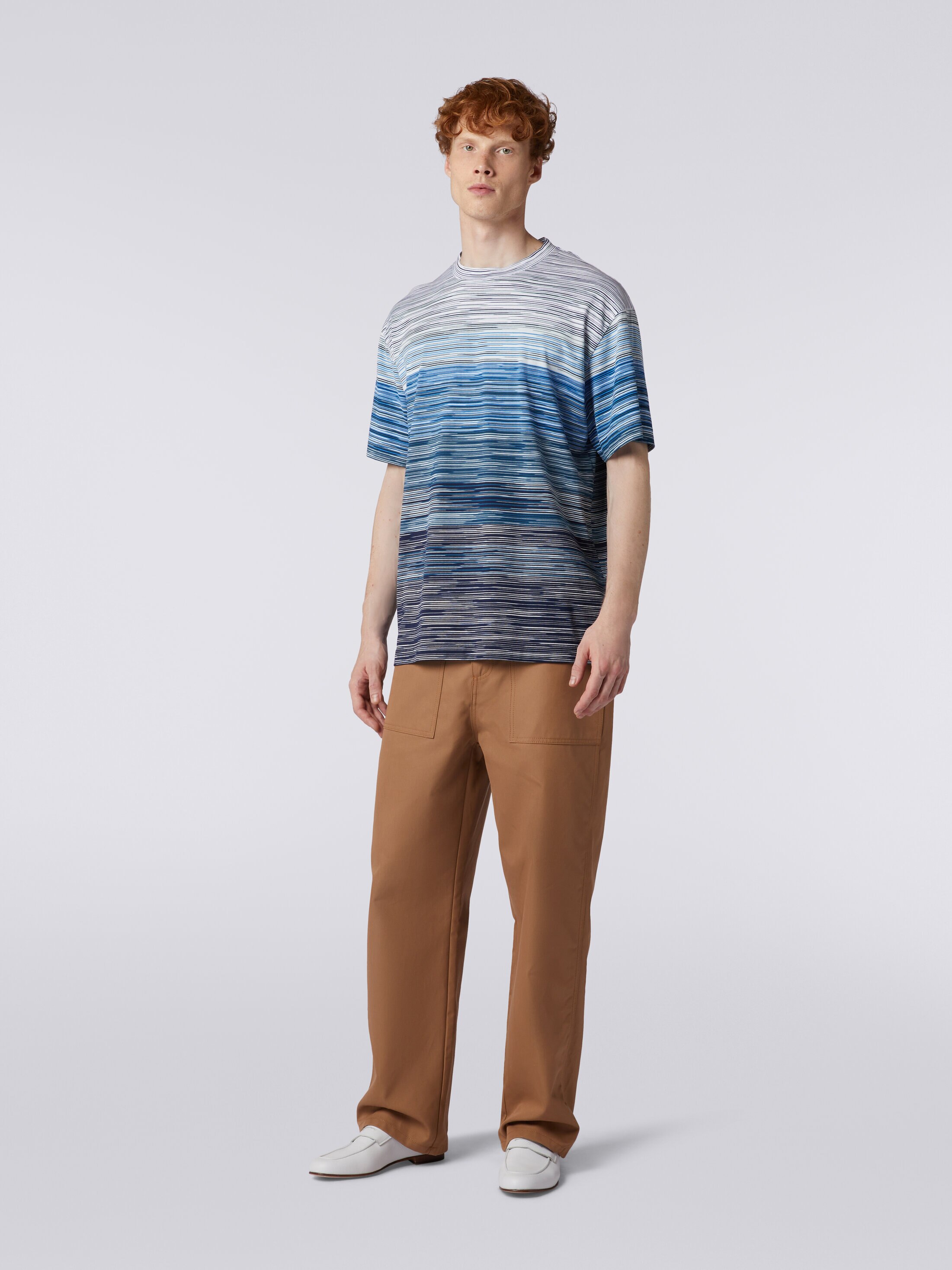 Short-sleeved T-shirt in slub cotton Multicoloured | Missoni