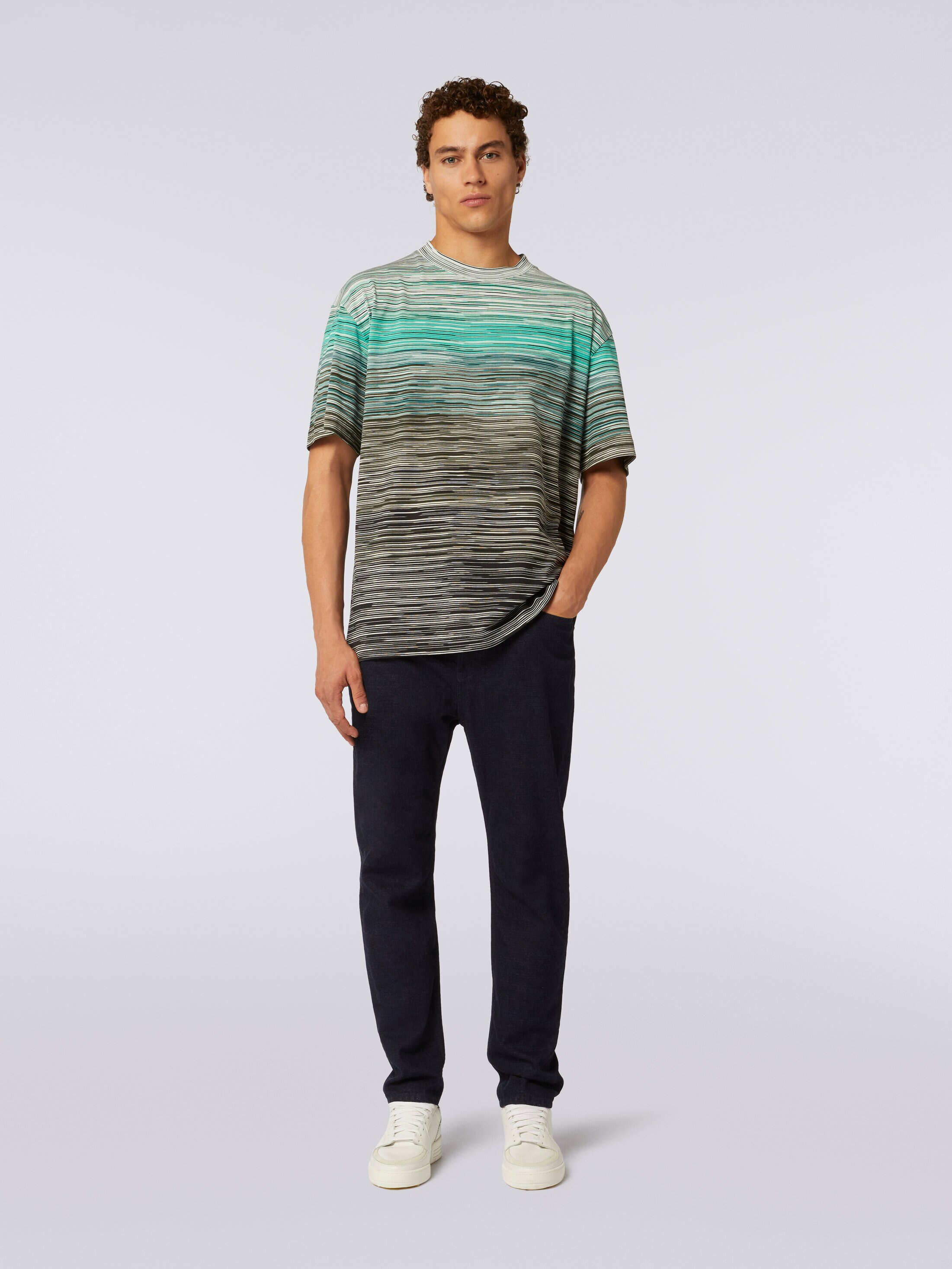 Short-sleeved T-shirt in slub cotton Multicoloured | Missoni