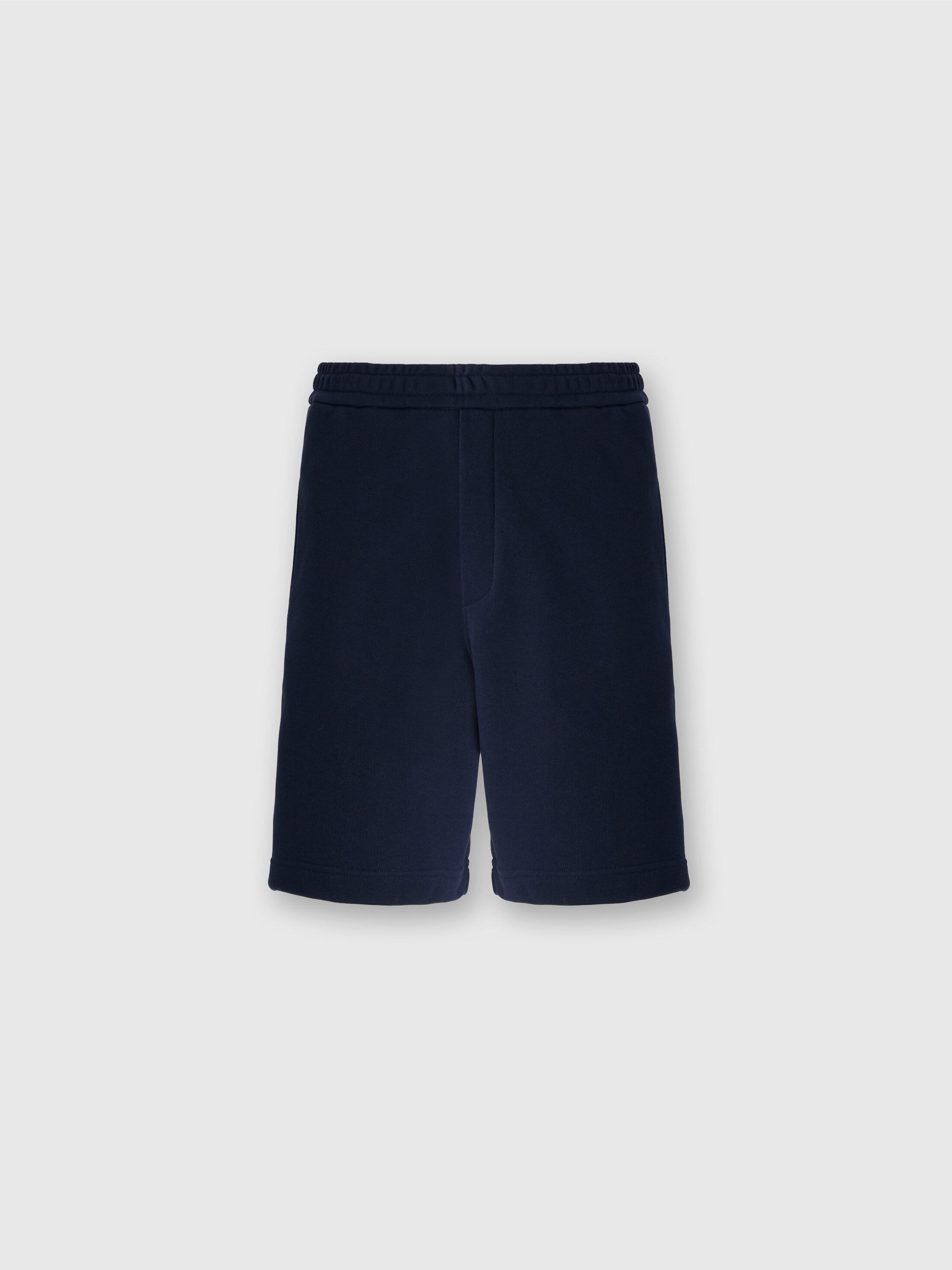 Missoni Cotton Shorts With Zigzag Insert In Blue