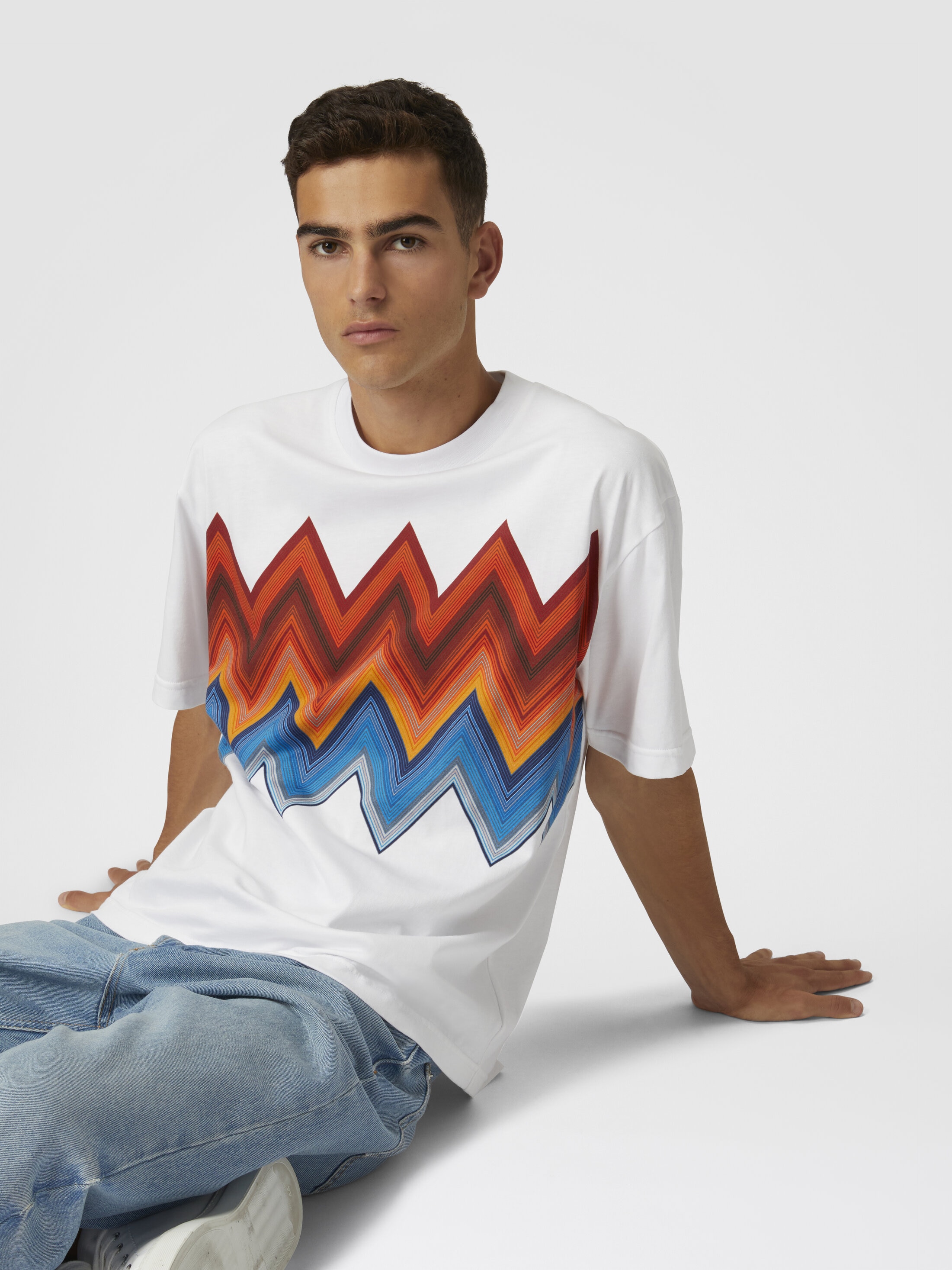 Tシャツ・カットソー MISSONI Men T-shirt Orange US25SL0FBJ00MX S01G9 US25SL0FBJ00MX-S01G9-1