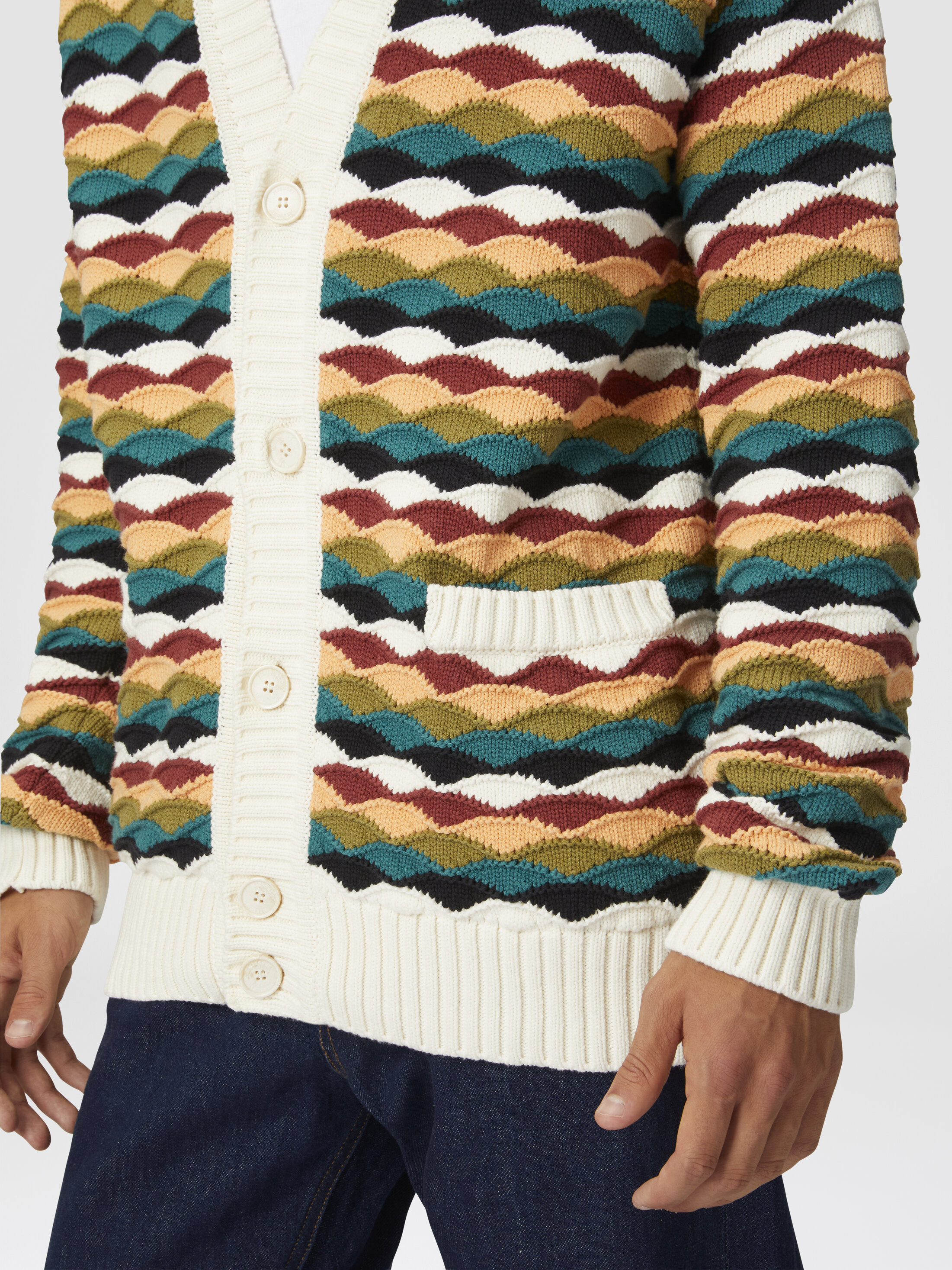 MISSONI UOMO ジグザグパターン カーディガン Missoni ジグザグ カーディガン | ブラック | FARFETCH JP
