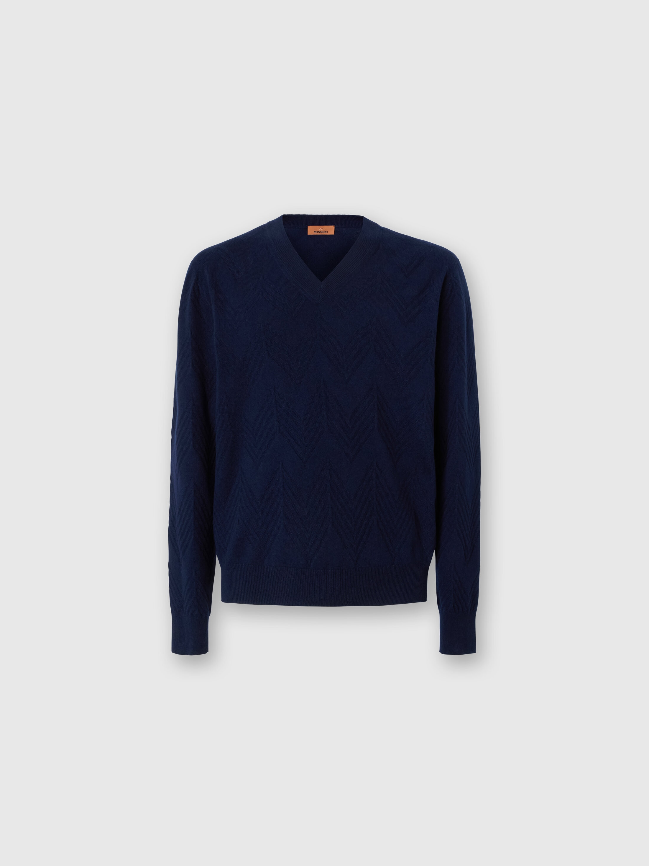 激安アウトレット処分市 | 激安通販のイーサプライ zigzag and V-neck cashmere Tonal pullover Missoni | Blue トップス