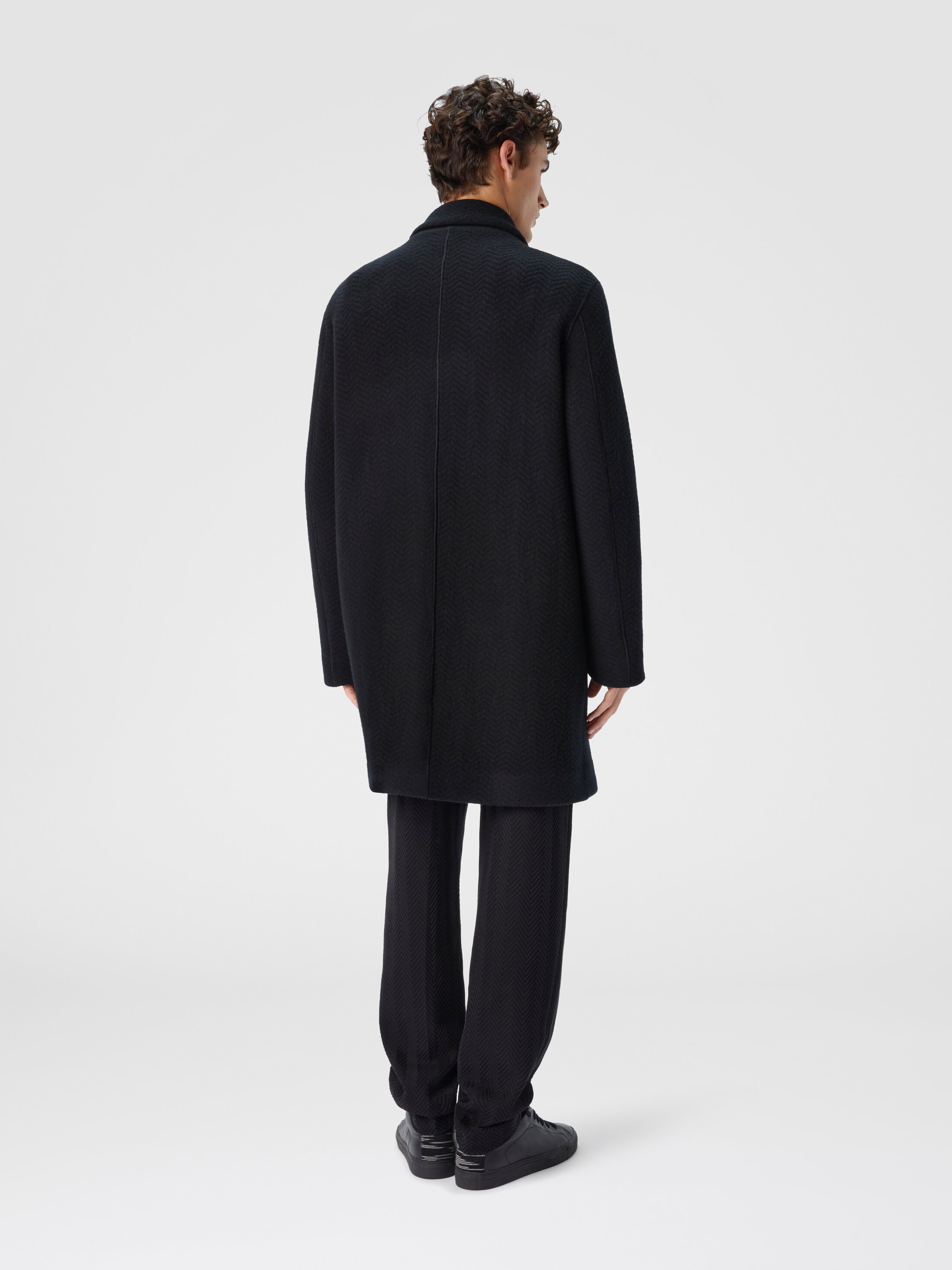 Double knit coat with zigzag pattern Black | Missoni