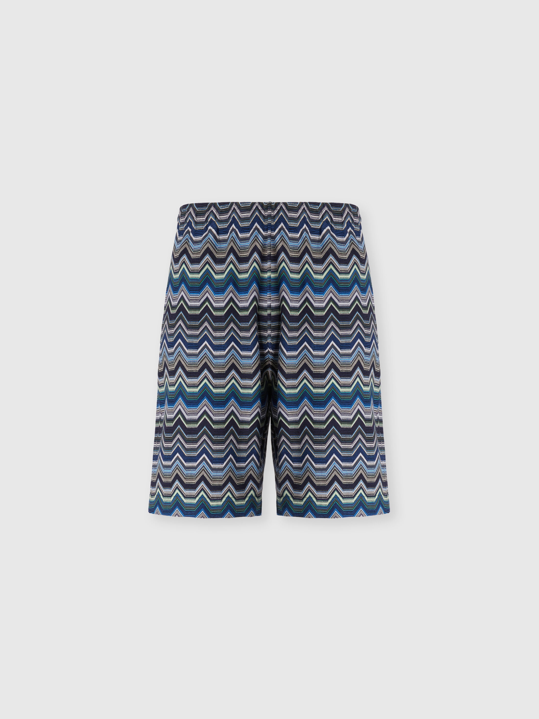 Missoni Pure Cotton Zig Zag Shorts In Animal Print