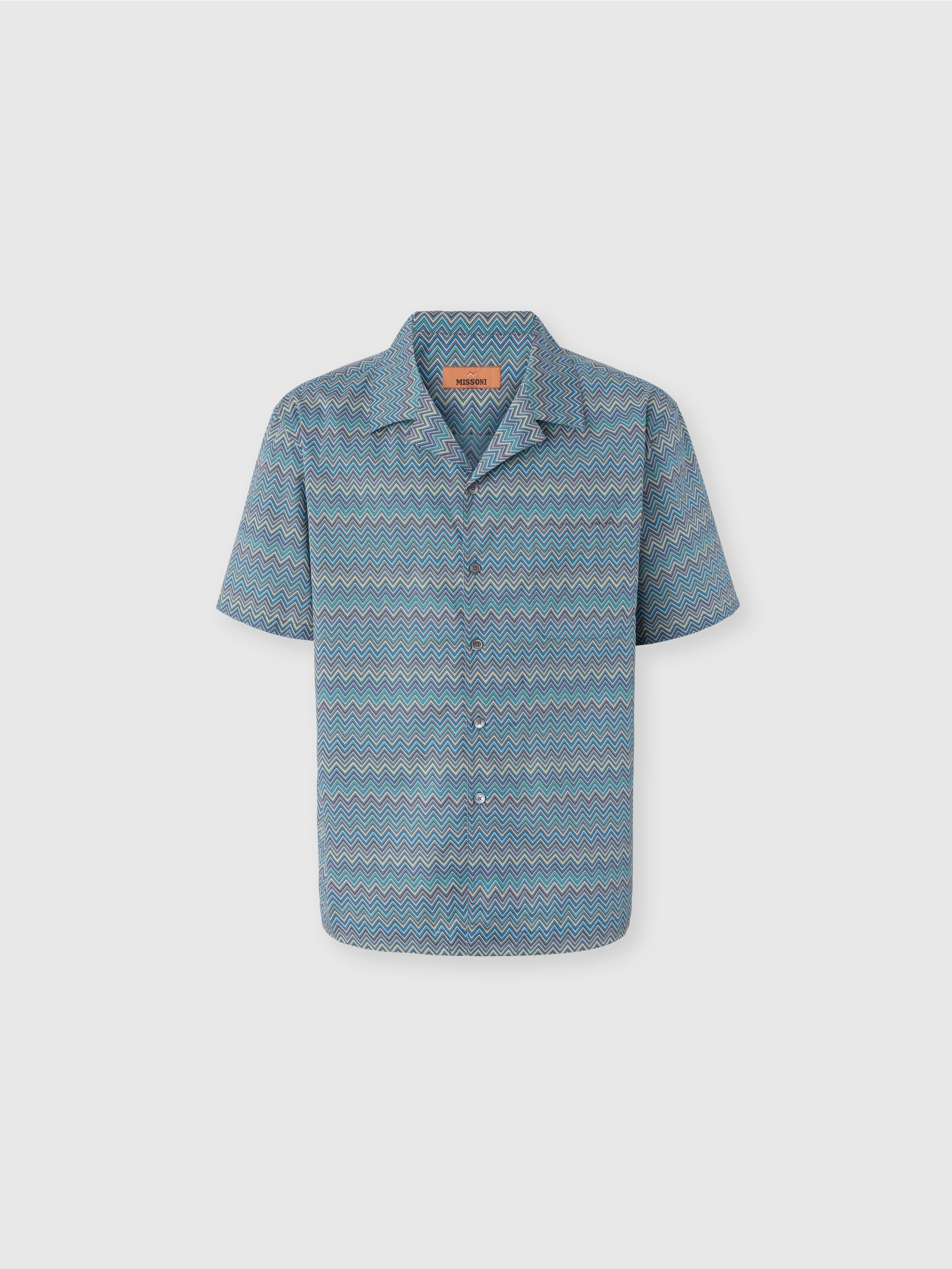 Heat Wave ボウリングシャツ [Msize] Bowling shirt with zigzag pattern Multicoloured | Missoni