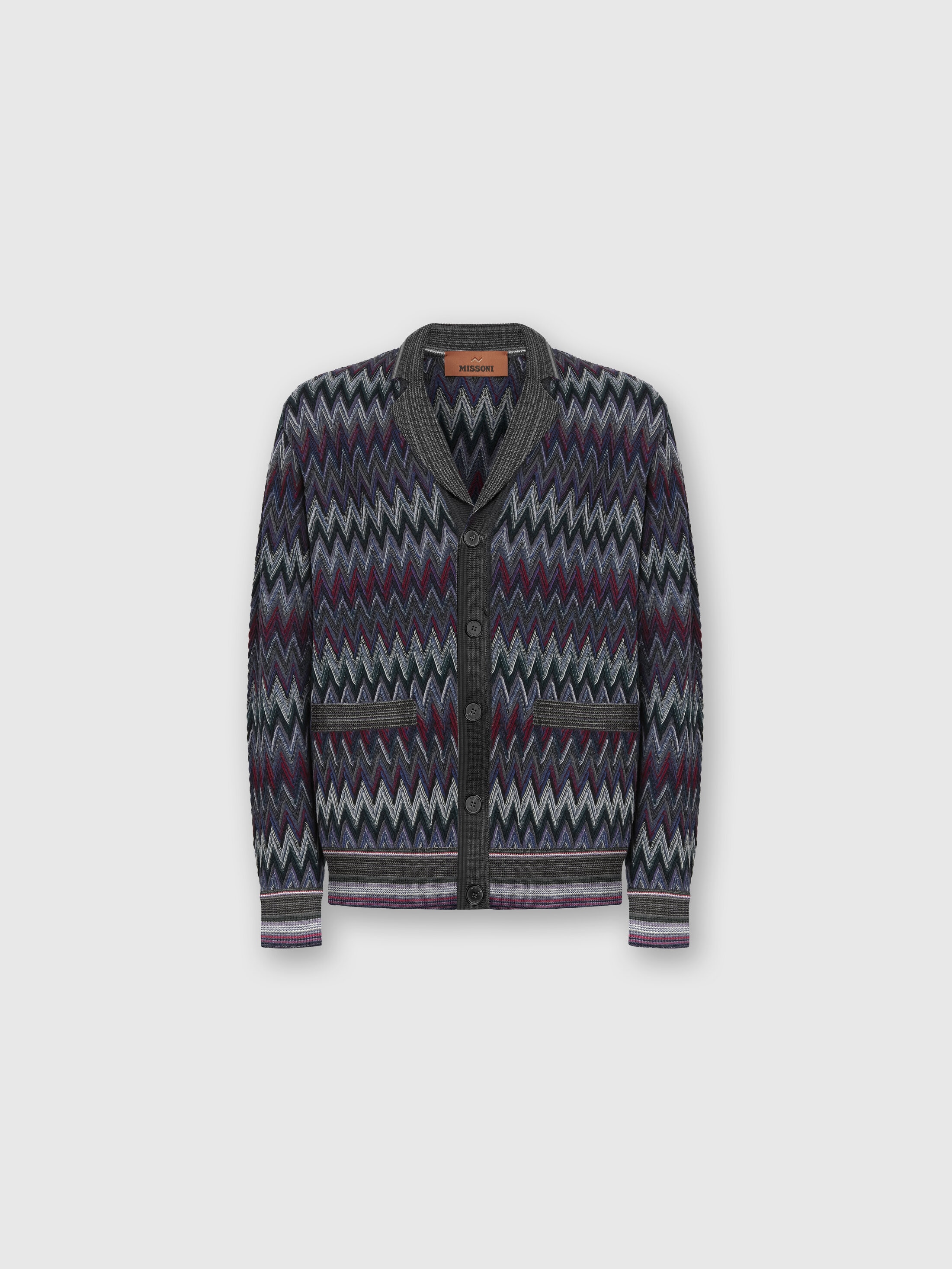 Missoni Cardigan Aus Reiner Wolle Mit Zickzackmuster In Multi