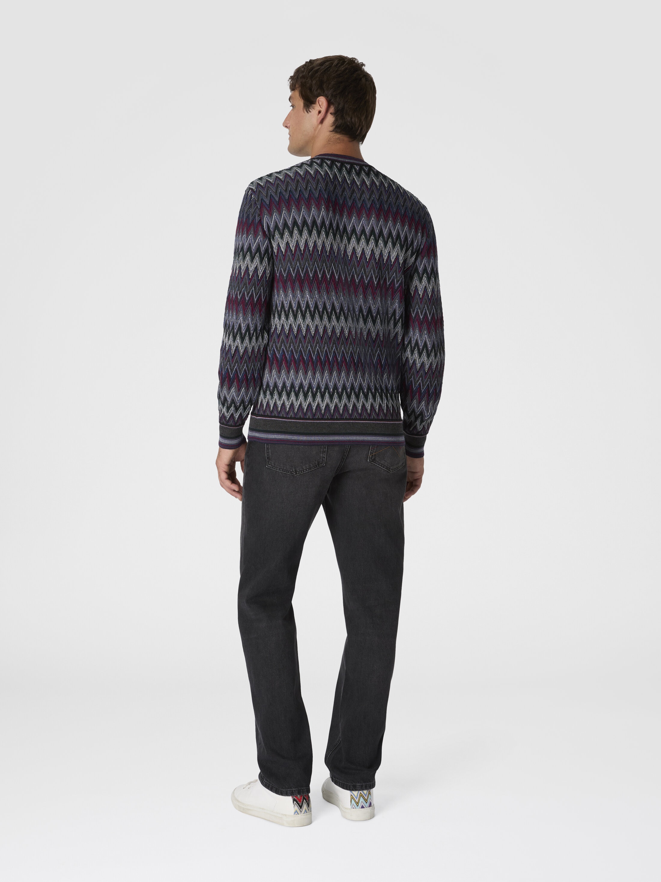 MISSONI ジャケット コート 44サイズ ジグザグ模様 総柄 レインボー ミッソーニ Missoni セーター レーヨン ジグザグ | YOKOAUNTY
