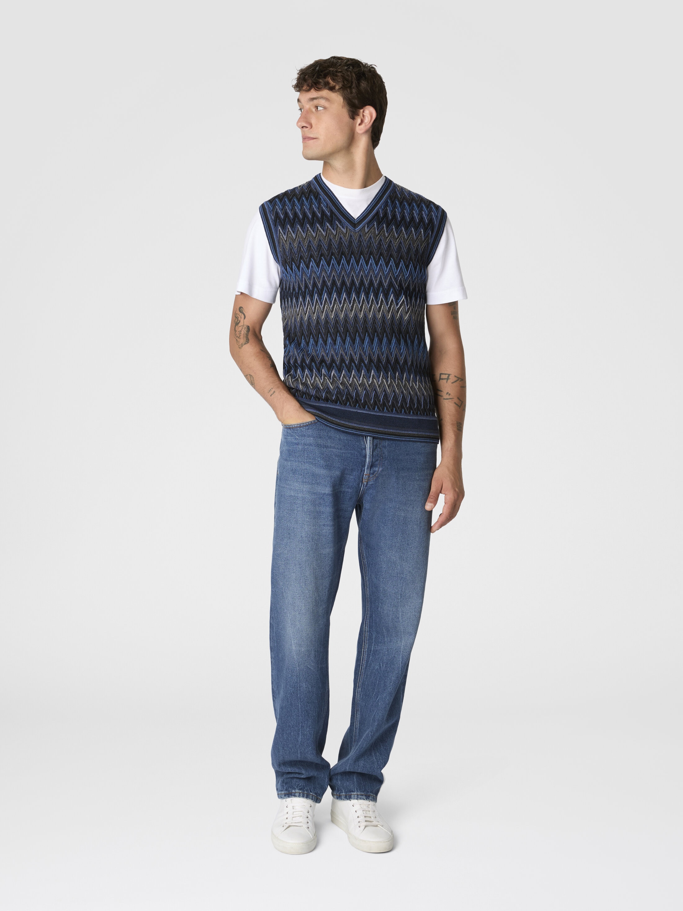 【極美品】MISSONI ヴィンテージ ジグザグVネックカーディガン 総柄 ssol-shopping_2334453734648