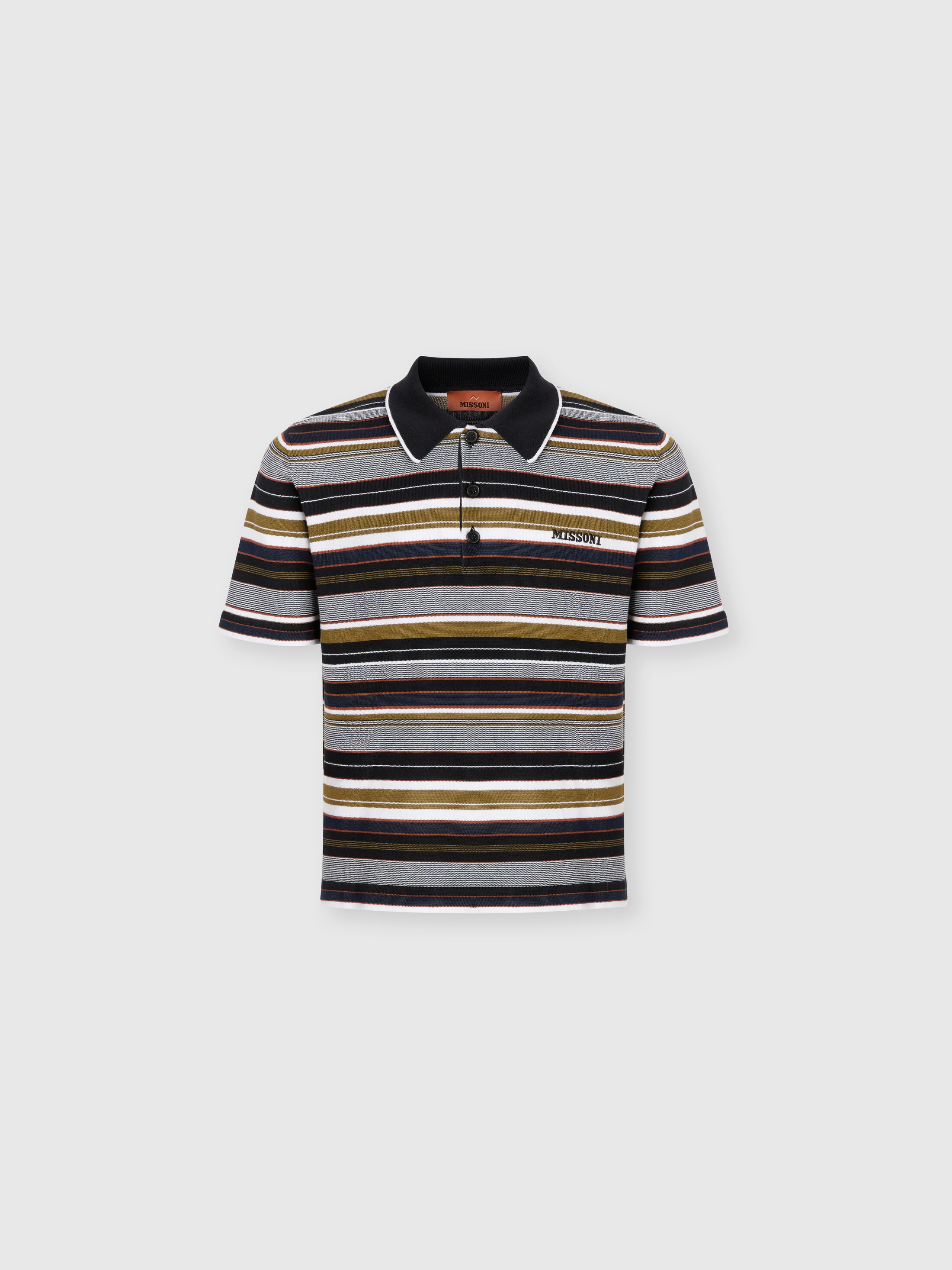 Missoni - Polo ray en coton avec inscription du logo brode Homme Multicolore Taille 48 245 €