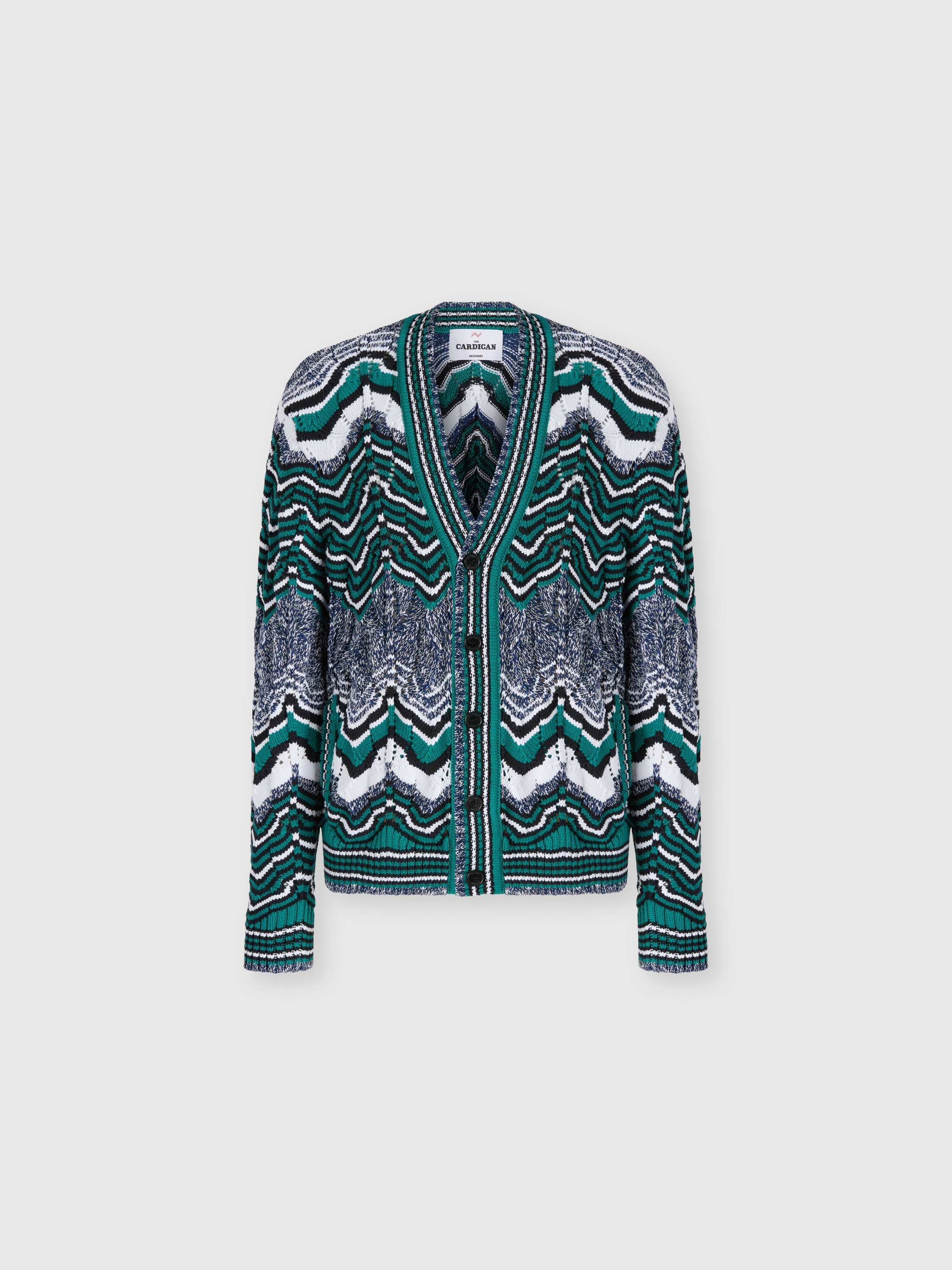 Missoni - Cardigan en coton mlang rayures Homme Multicolore Taille 52 805 €
