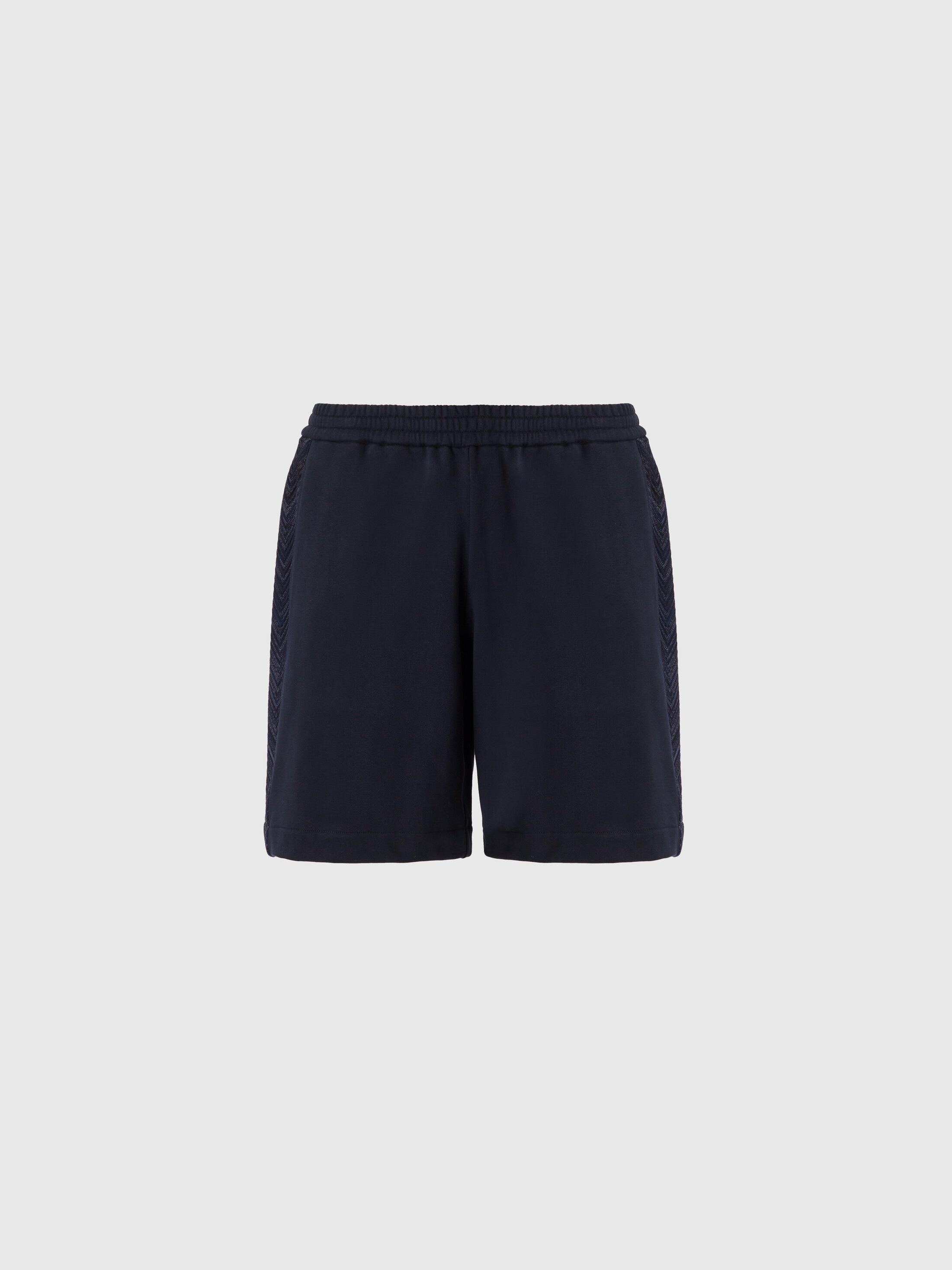 Missoni - Short en molleton de coton avec inserts en maille Homme Bleu Taille S 420 €