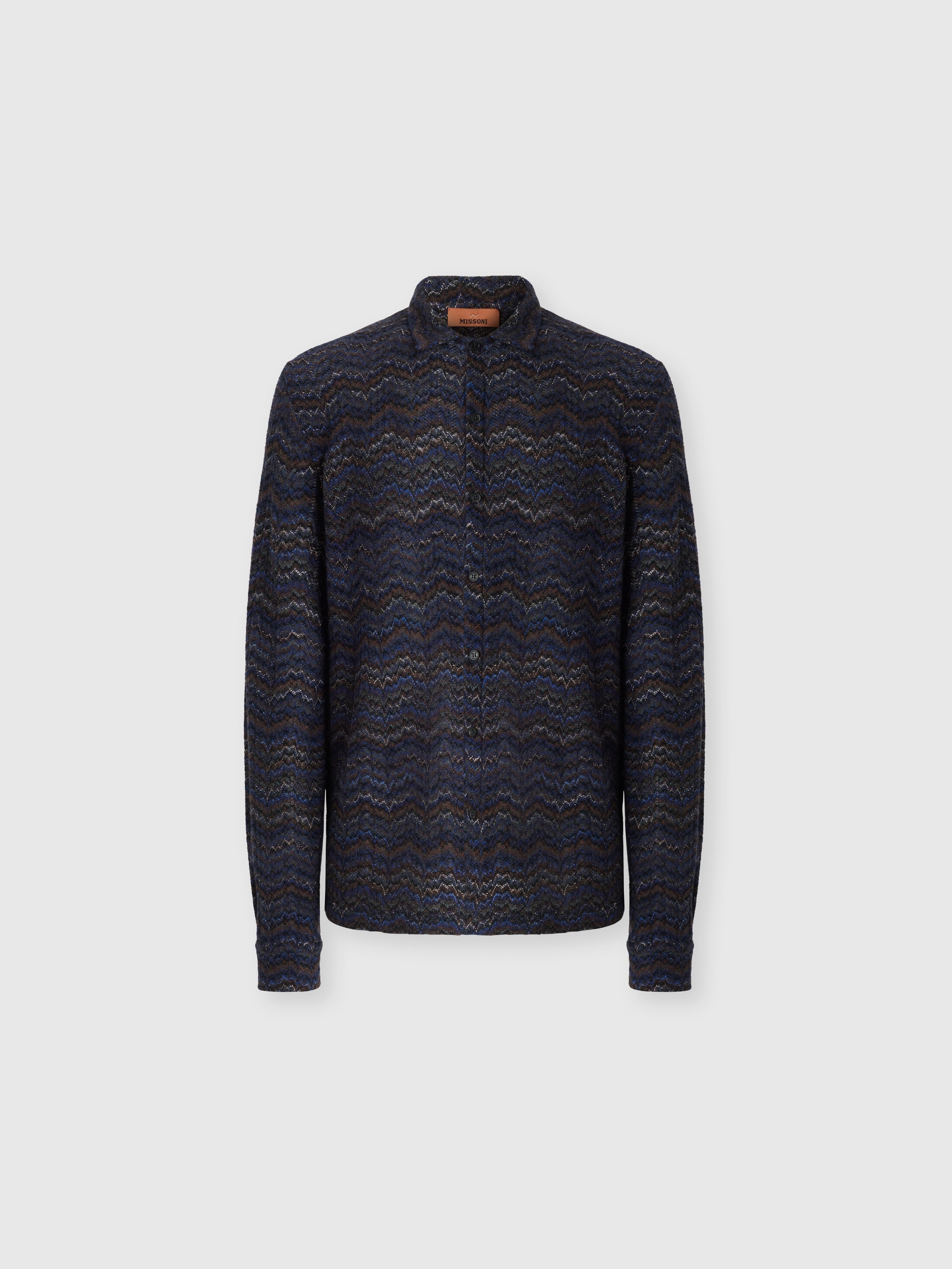 Missoni - Chemise en maille de cachemire et viscose Homme Bleu Taille 50 1490 €