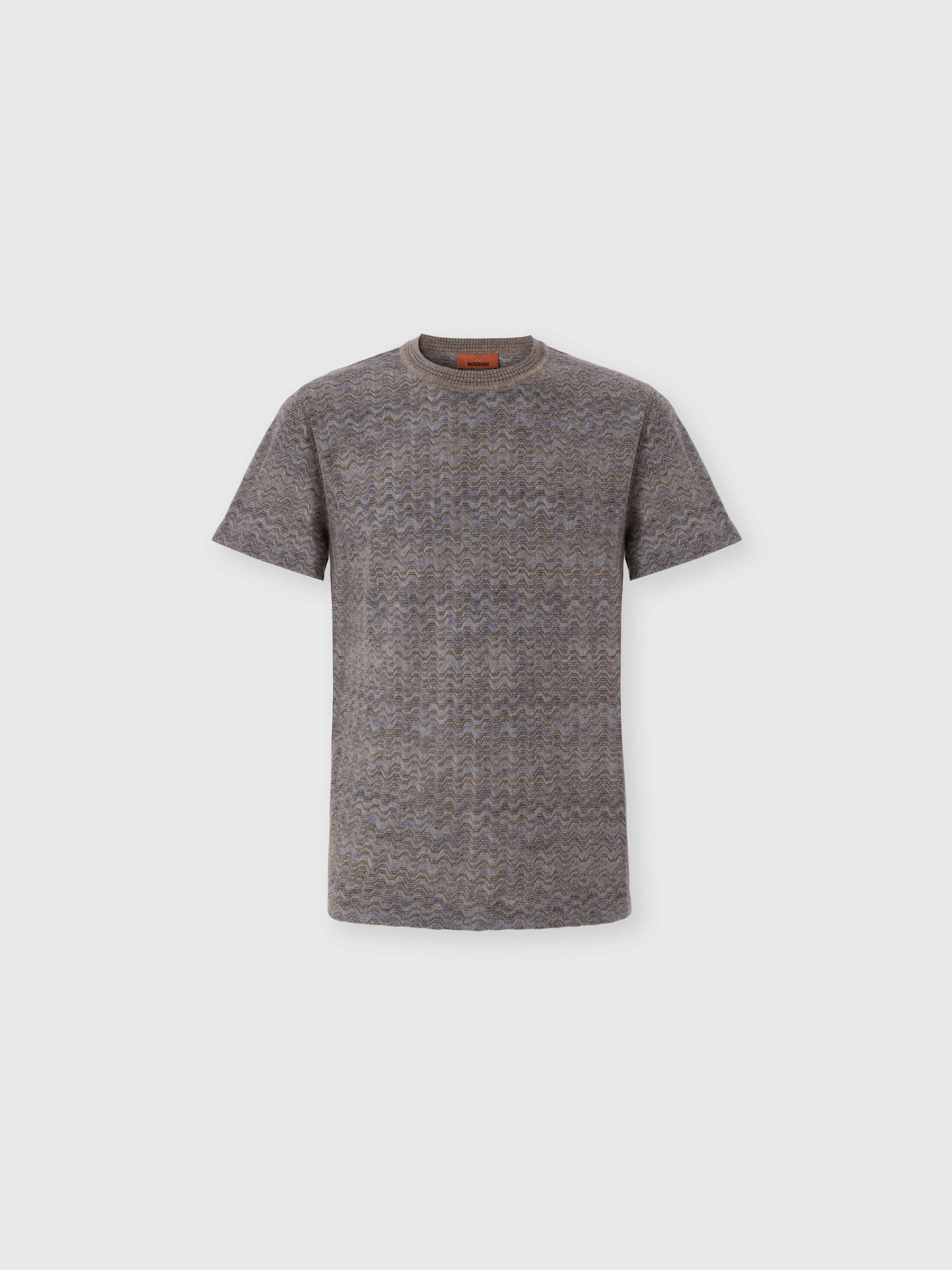 Missoni - T-shirt col rond en maille de cachemire et viscose Homme Multicolore Taille 3XL 820 €
