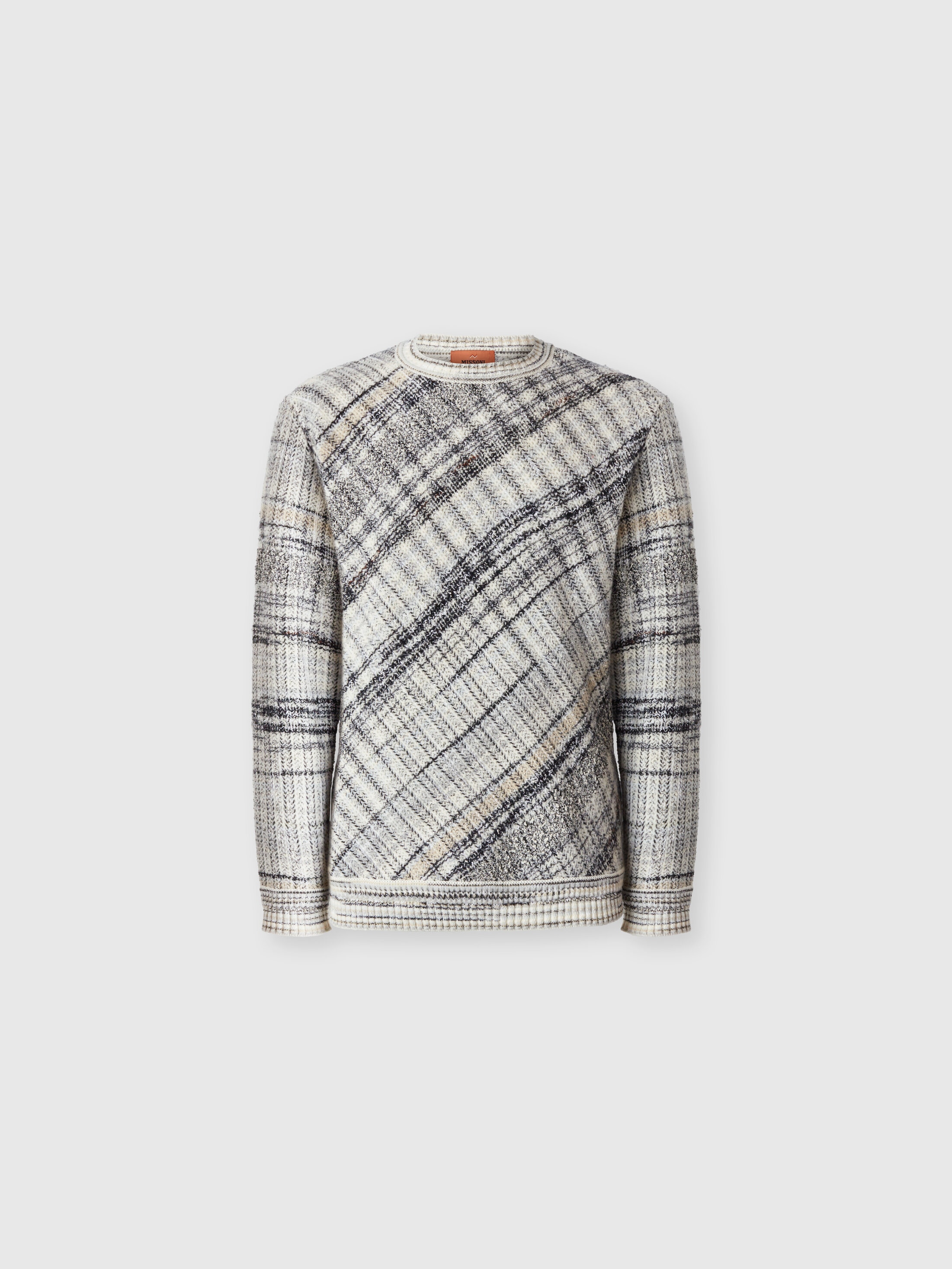 Missoni - Pull en mlange de laine avec macro-check Homme Blanc Taille 46 1190 €