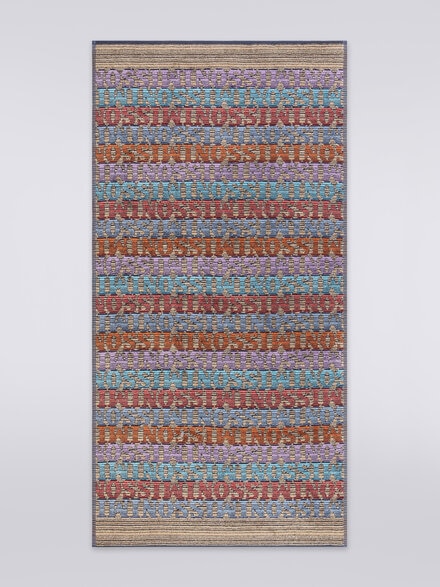 Blake 80x160 cm bath towel with logo lettering, Purple  - 1B3SP99857149