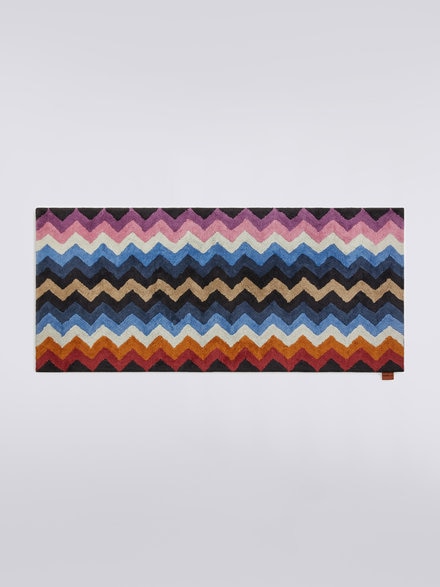 Biagio 90x60 cm cotton zigzag bath mat, Multicoloured  - 1B3SP99862149