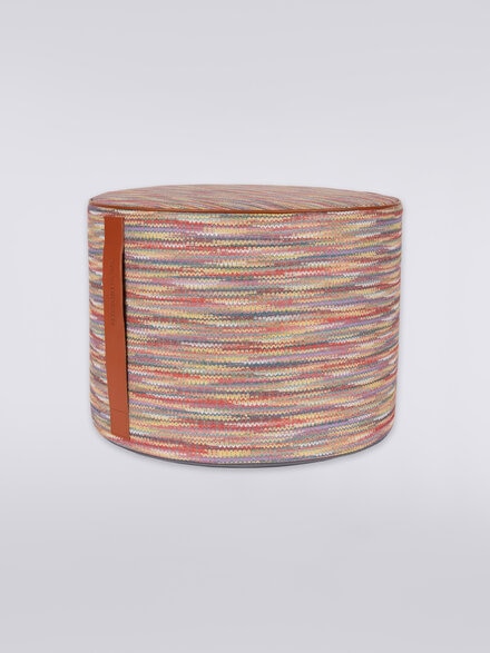 Pouf cilindrico Biscayne 40x30 cm, Arancio - 1B4LV00007159