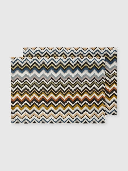 Coppia di tovagliette americane Belfast 38x52 cm, Blu & Multicolore  - 1B4TV00507150