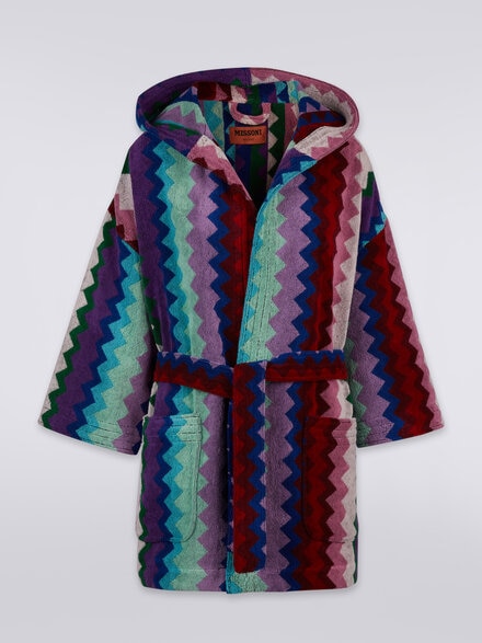 Chantal Hooded Bathrobe, Multicoloured  - 1C3AC99750100