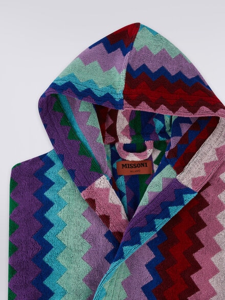 Chantal Hooded Bathrobe, Multicoloured  - 1C3AC99750100