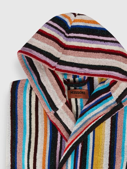 Chandler cotton terry bathrobe with lurex, Multicoloured  - 1C3AC99758100