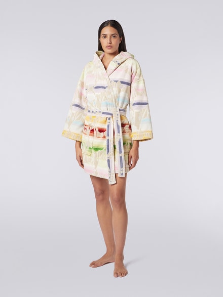 Carin Hooded Bathrobe, Multicoloured  - 1C3AC99761100