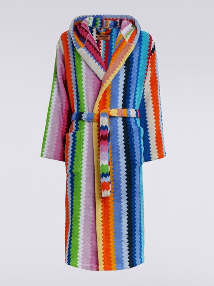 Cecil Hooded Bathrobe, Multicoloured  - 1C3AC99764159