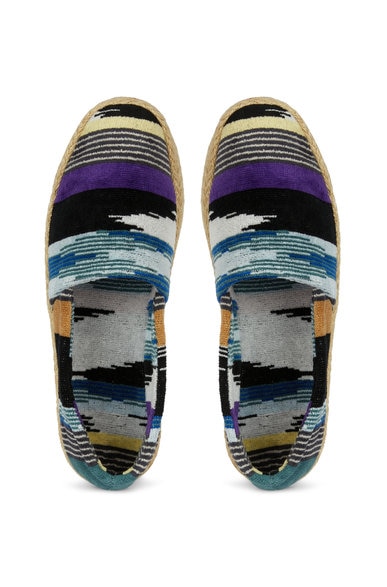 Fiulan slippers with robe bottom, NERO MULTICOLOR - 1C3OG00007160
