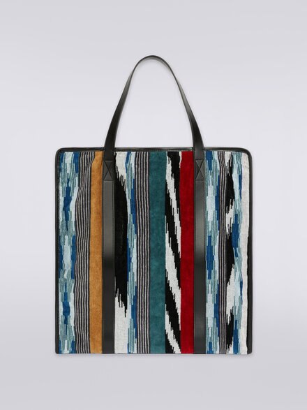 Clint bag 40x40 cm in slub cotton terry, Black    - 1C3OG00013160