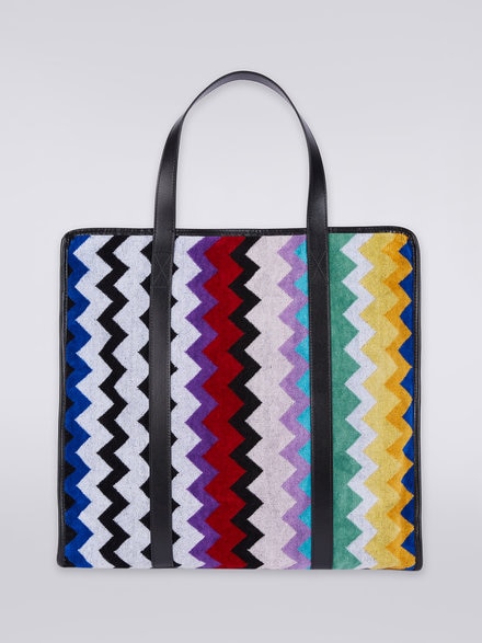 40x40 cm chevron cotton terry bag, Multicoloured  - 1C3OG00036100