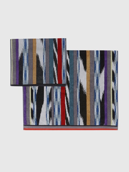Two-piece guest set plus hand towel in cotton, Multicoloured  - 1C3SP99804160