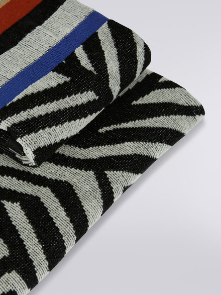 2-piece set of Calista cotton bath towels with geometric pattern, Red  - 1C3SP99834156