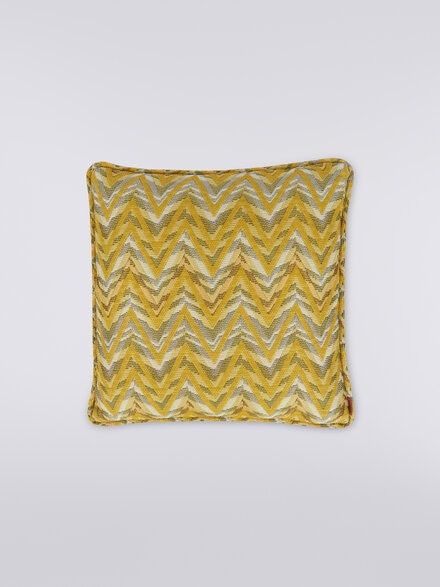 Bleatched 40x40 cm 3D effect chevron cushion, Yellow  - 1C4CU00715153