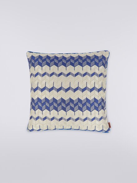 Tread 40x40 cm chevron 3D effect cushion, Blue - 1C4CU00719501