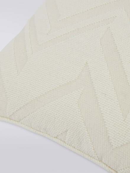 Orme 40x40 cm 3D effect jacquard cushion, White  - 1C4CU0072020