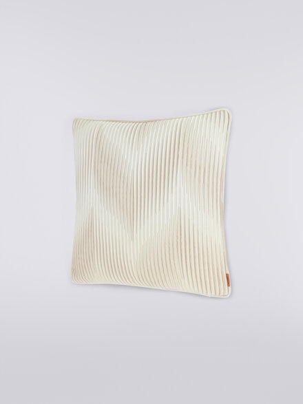 Ande 40x40 cm cushion with faded chevron, White  - 1C4CU00723211
