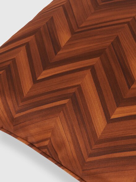 Layers 40x40 cm cotton sateen chevron cushion, Brown - 1C4CU0074264