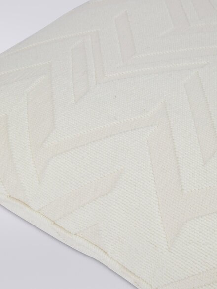 Orme 60x60 cm 3D effect jacquard cushion, White  - 1C4CU0075820