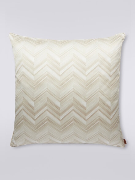 Layers 60x60 cm cotton sateen chevron cushion, White  - 1C4CU0077321