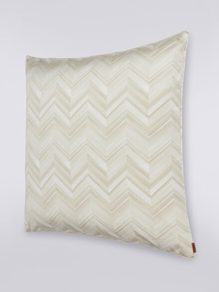 Layers 60x60 cm cotton sateen chevron cushion, White  - 1C4CU0077321