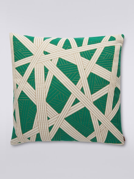 Nastri cushion 60x60 cm with contrasting stitching, Multicoloured  - 1C4CU00774651