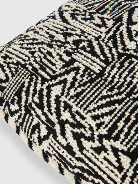 Noise 30x60 cm cushion with bouclé work, Black & White - 1C4CU00779601