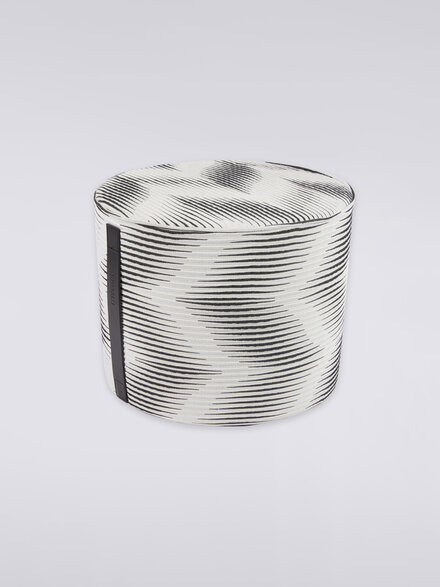 Ande Cylinder Pouf 40X30, Black & White - 1C4LV00004601